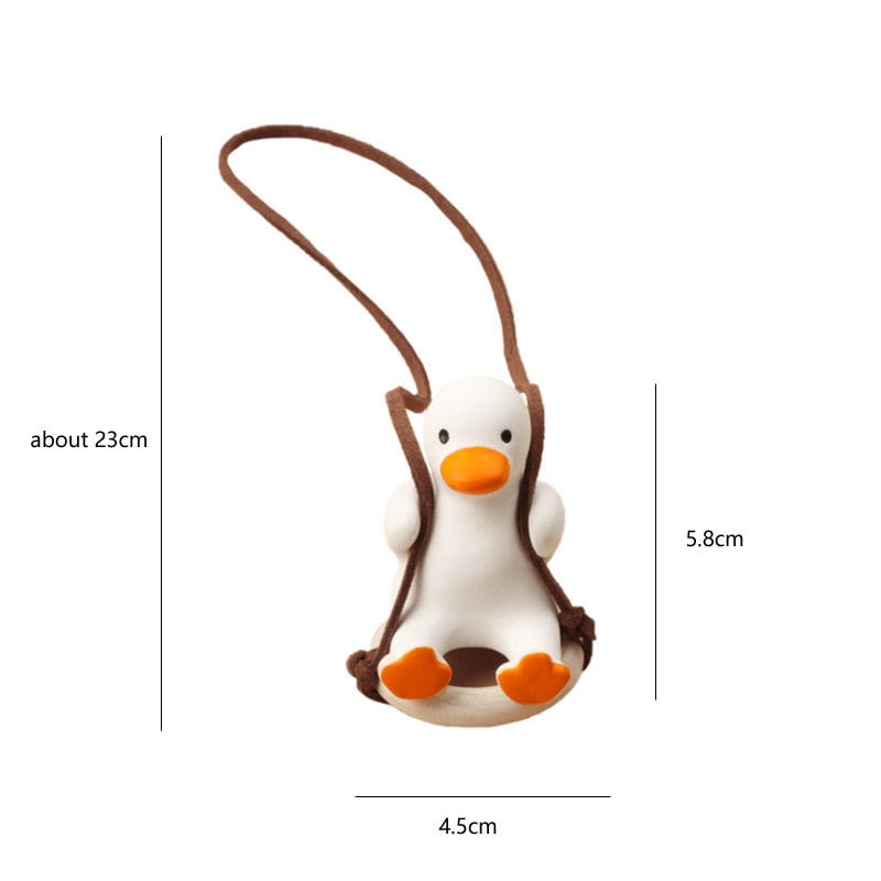 Cute Car Swinging Duck: Rearview Mirror Ornament