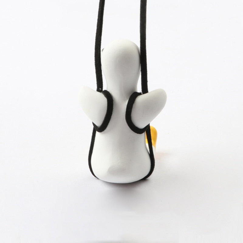Cute Car Swinging Duck: Rearview Mirror Ornament